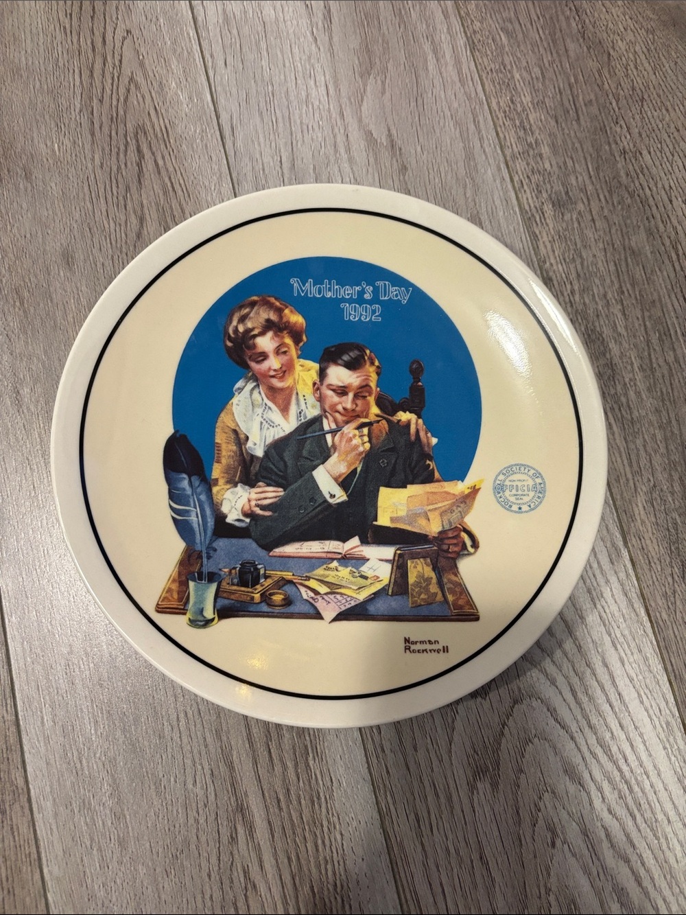 Norman Rockwell Mother's Day 1992 Decorative Plate